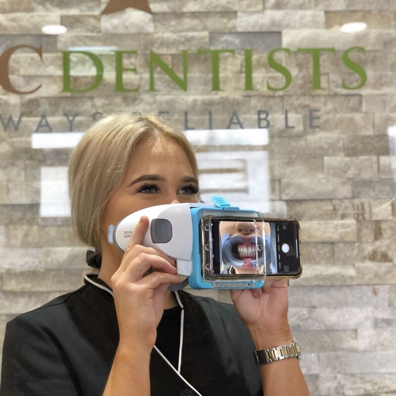 alt="dental monitoring phone TLC dentists Richmond NSW"